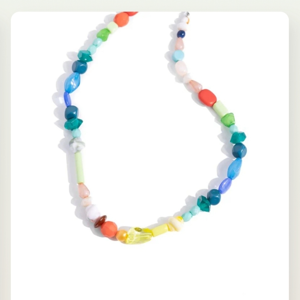 Colored Can Can Vibrant Multi-Color Necklace